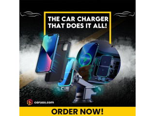 Caruax: Your All-in-One Car Charger and Phone Holder!